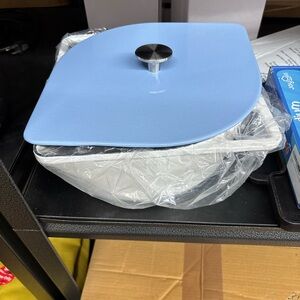 Blue and White Casserole Dish with Lid